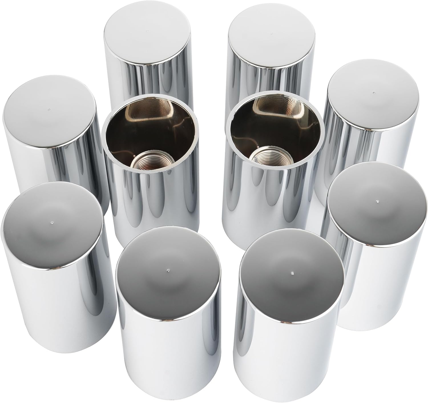 Cubiertas de tuerca de 1.31 pulgadas de rosca para semirremolques, cubiertas de tuercas cromadas de ABS para semircamiones, ruedas de cubo de rosca