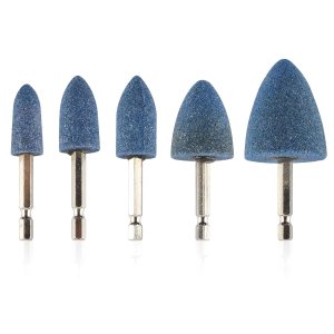 Rocaris 5 piezas de piedra abrasiva de molienda con vástago de 14 de pulgada, rueda de aleta montada en óxido de aluminio para moler, pulido, Rocaris 5 piezas de piedra abrasiva de molienda con vástago de 14 de pulgada, rueda de aleta montada en óxido de aluminio para moler, pulido,