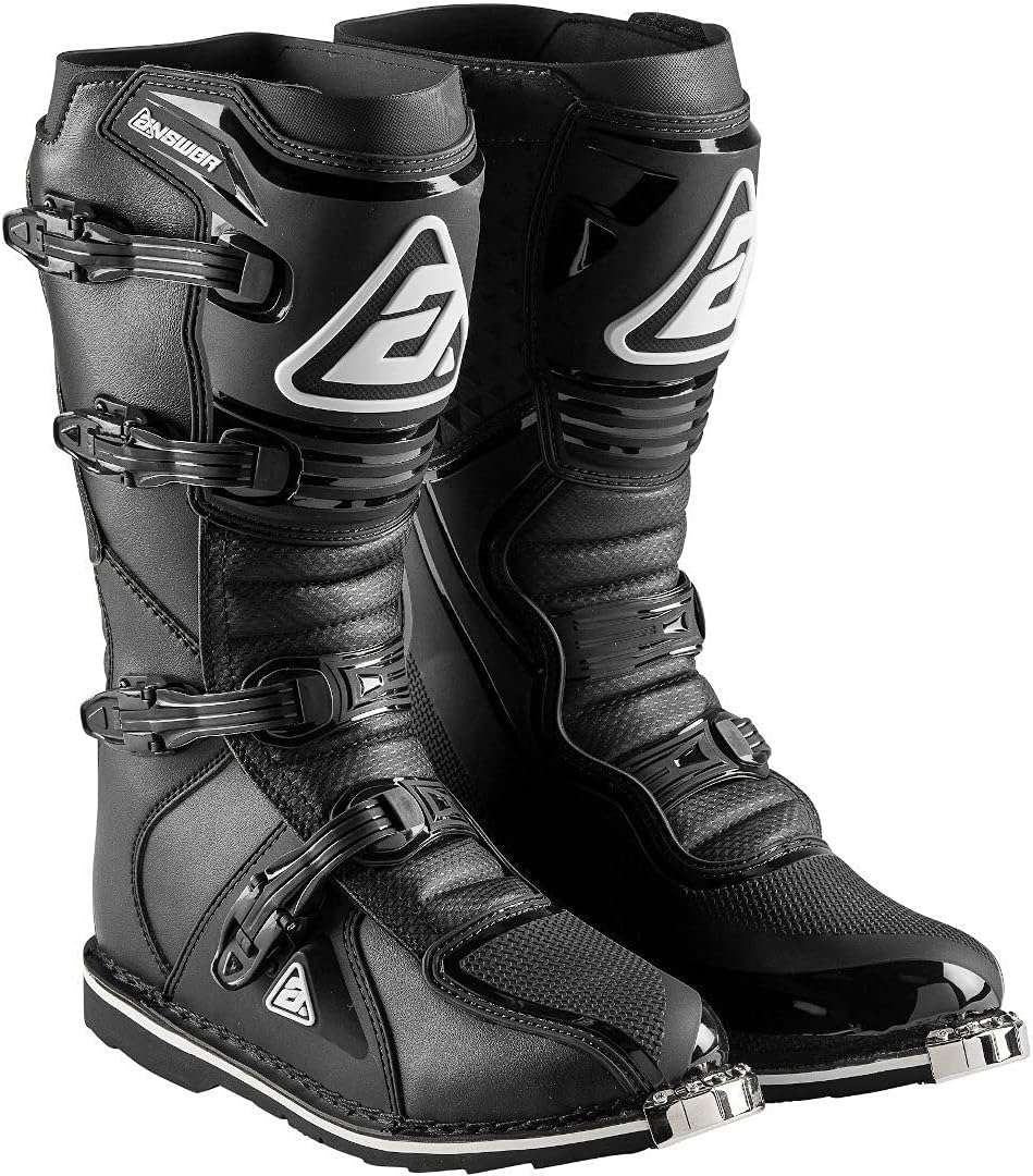 Answer Racing – 445178 – Equipo de protección para motocross Botas AR1, color negro, talla 11, 1par