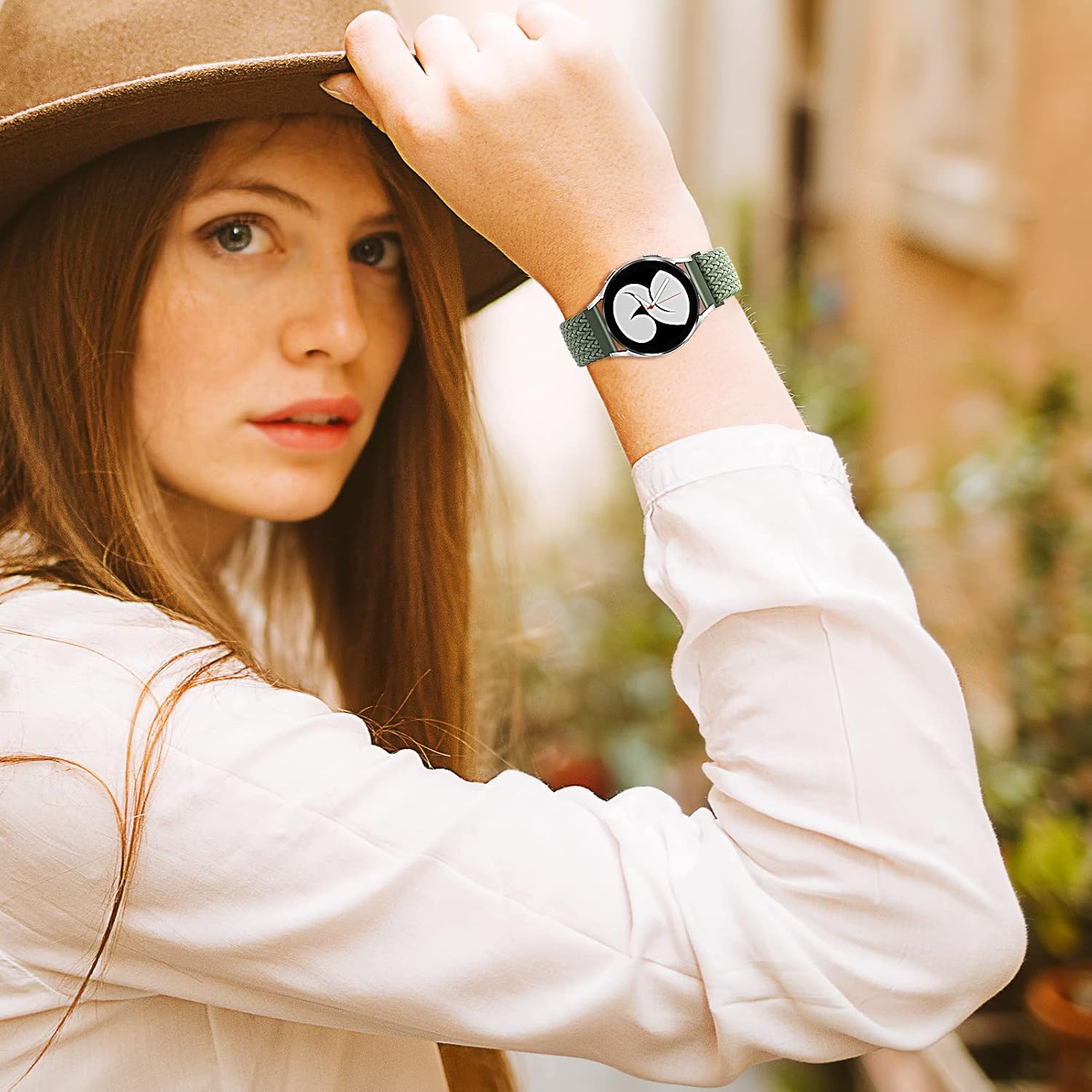 ALMNVO Correa elástica de nailon compatible con Galaxy Watch 5 de 1.57 pulgadas, 1.73 pulgadas, LTE de 1.73 pulgadas, 5 Pro de 1.73 pulgadas,