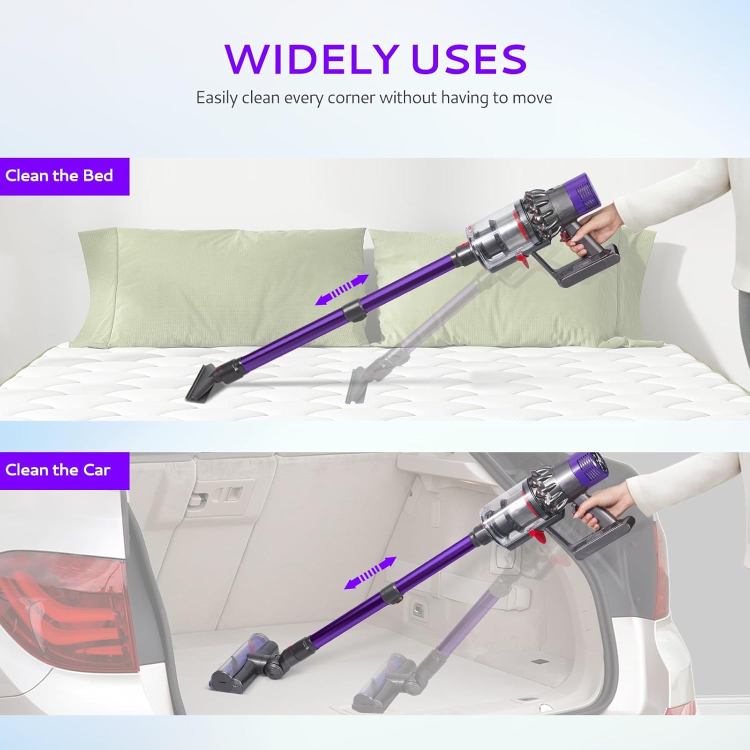 Varita de extensión compatible con Dyson V7 V8 V10 V11 V15 accesorios de aspiradora inalámbrica, varita de liberación rápida, ahorro de espacio,