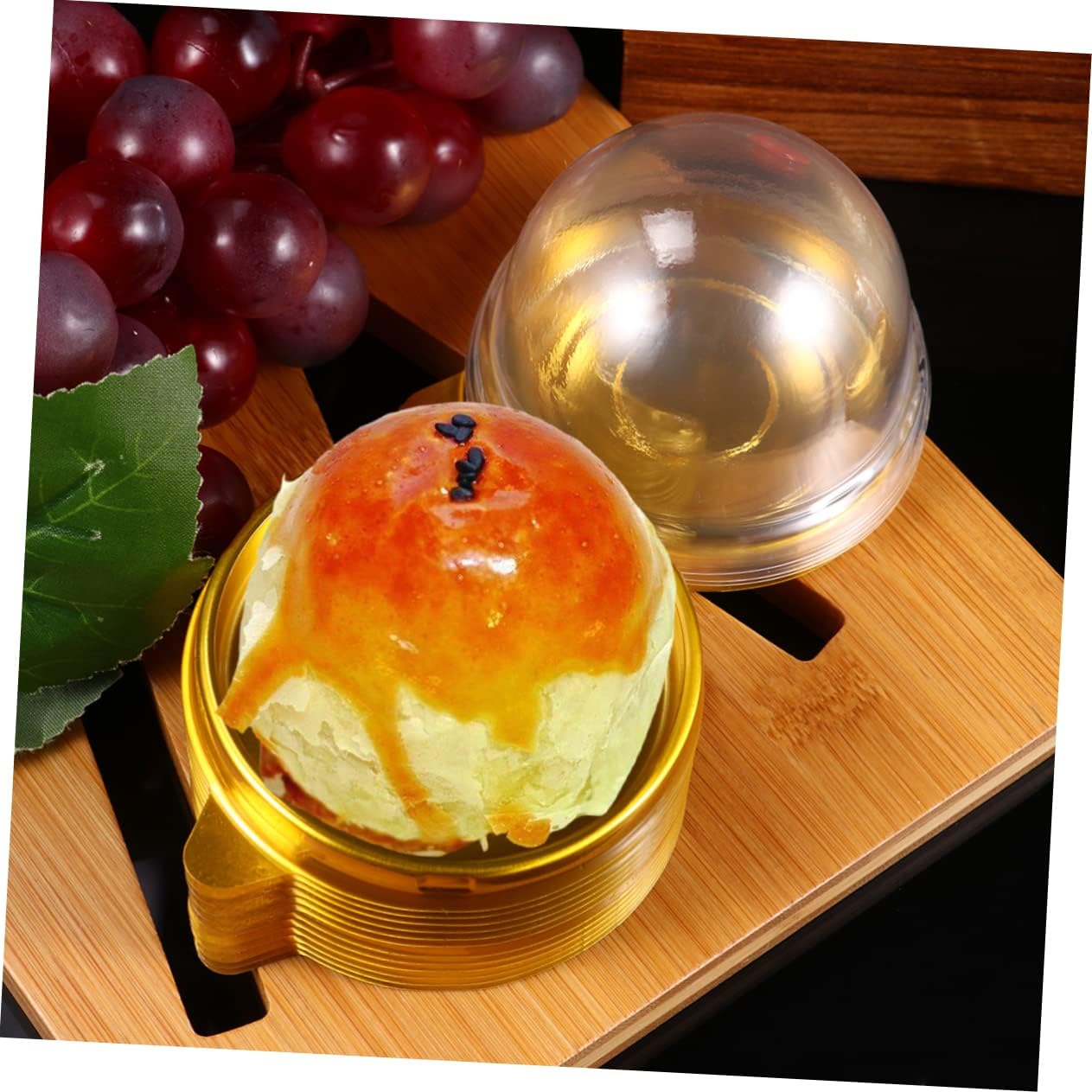 NOLITOY 300 Uds Regalos de Yema Dorada Soportes Pulgadas Bandeja para Hornear Postres Postres Cm Cuakes Transparente Huevo Transparente Boda