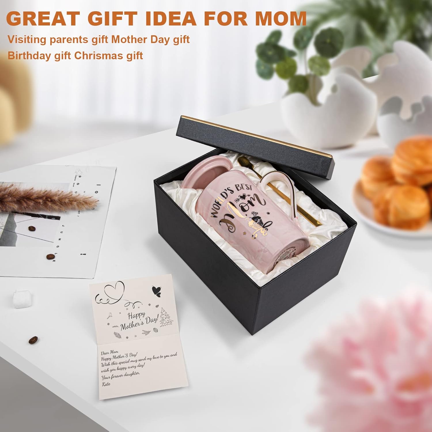 Regalos de cumpleaños para mamá, mujer, regalos únicos para el día de la madre para mamá de hija, hijo, niños, el mejor regalo de agradecimiento