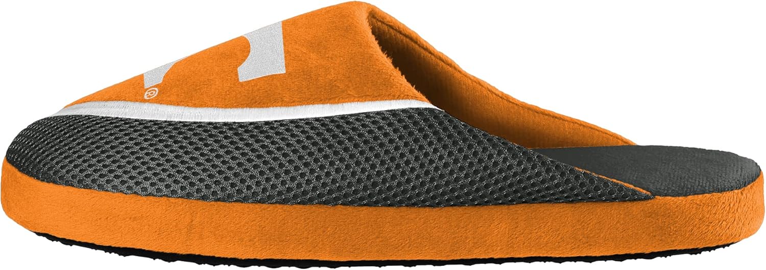 FOCO Pantuflas con borde de color con logotipo grande de la NCAA 2022 para hombre