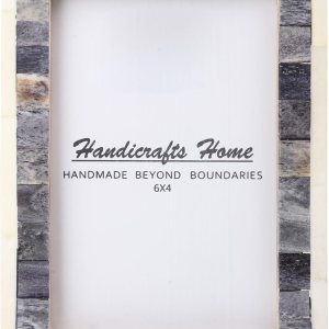 Handicrafts Home Marco de fotos inspirado en el arte de mosaico, decoración de pared vintage, marcos de regalos de Navidad, 4 x 6, color gris Handicrafts Home Marco de fotos inspirado en el arte de mosaico, decoración de pared vintage, marcos de regalos de Navidad, 4 x 6, color gris