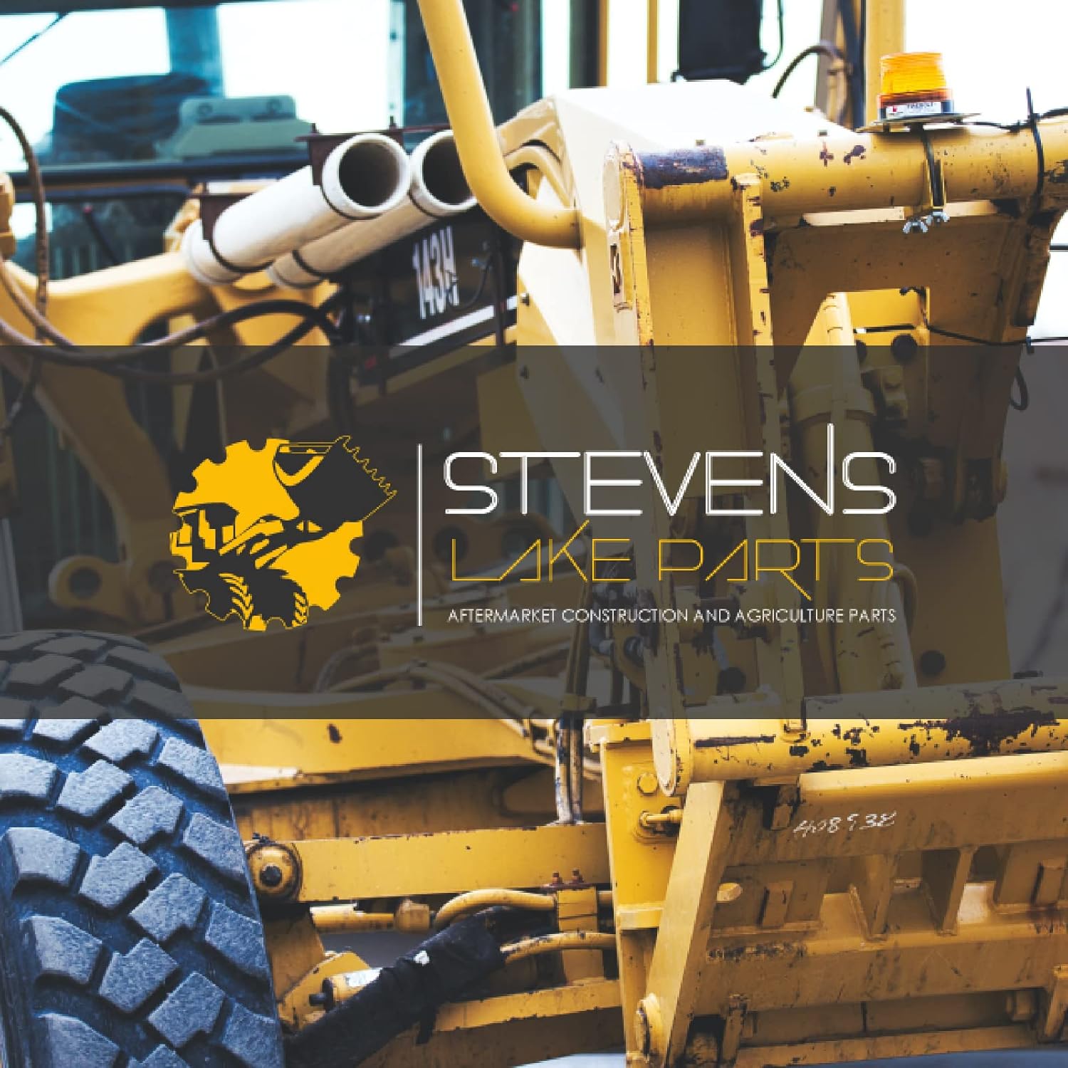 Stevens Lake Parts Cojín de asiento de tractor azul y blanco para modelos Ford con asiento de acero estilo pan