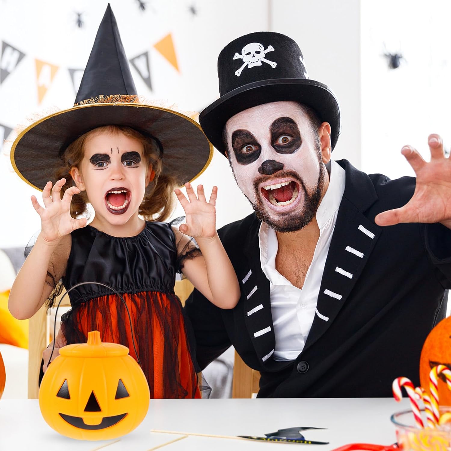 Operitacx Mini cubos de calabaza de plástico calabazas para caramelos, bolsas de caramelos, bolsas de dulces de calabaza, bolsa de dulce o truco de