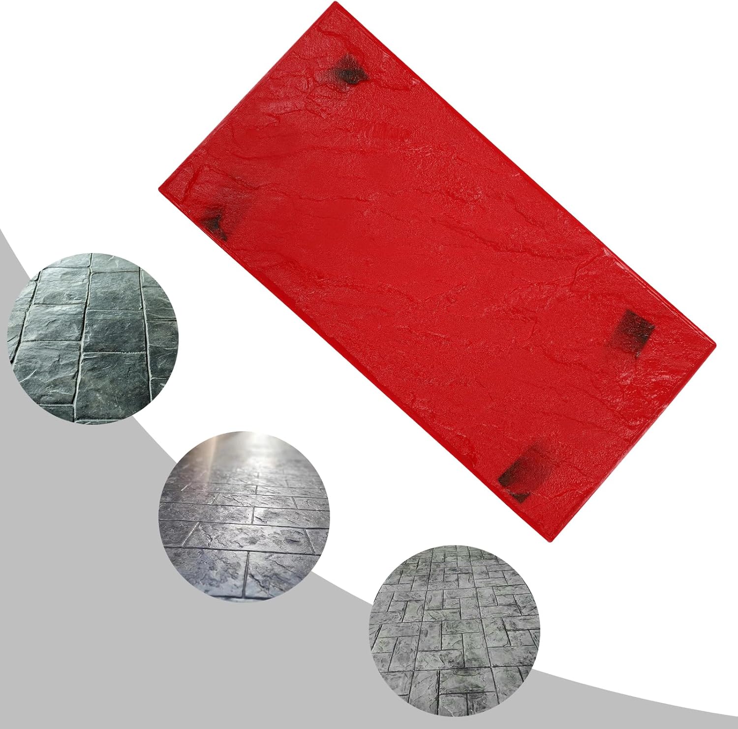CNCEST Sello de hormigón de poliuretano, textura de pizarra realista, sin costuras, tapete de sellado de cemento para pared, pisos, sellos de