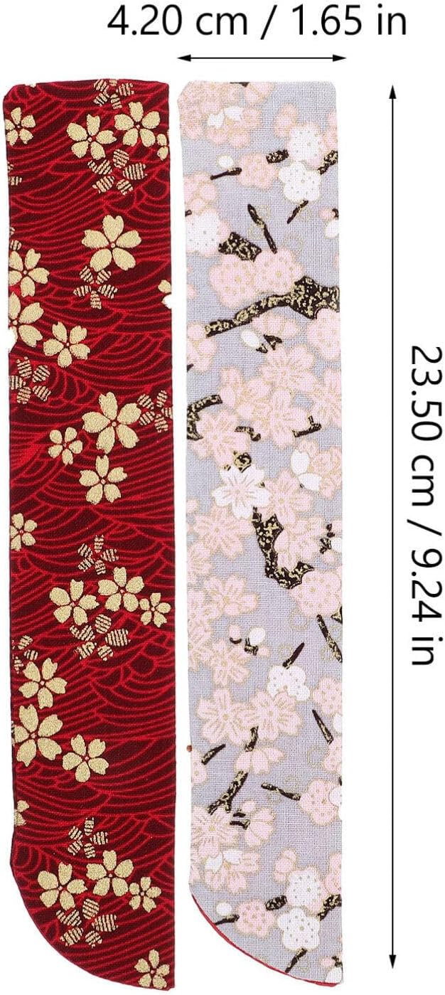 VOSAREA Fundas para ventilador de mano, 4 piezas, funda plegable para ventilador de mano, diseño de flores de cerezo, bolsa protectora de ventilador