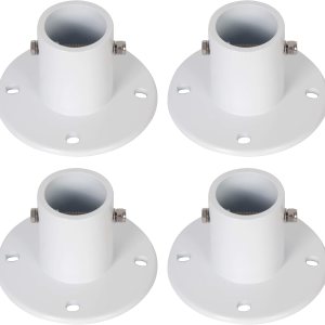 ECOTRIC Brida de anclaje de cubierta de repuesto de aluminio fundido sobre el suelo, escaleras y pasamanos para piscina, 1 78 pulgadas de diámetro ECOTRIC Brida de anclaje de cubierta de repuesto de aluminio fundido sobre el suelo, escaleras y pasamanos para piscina, 1 78 pulgadas de diámetro