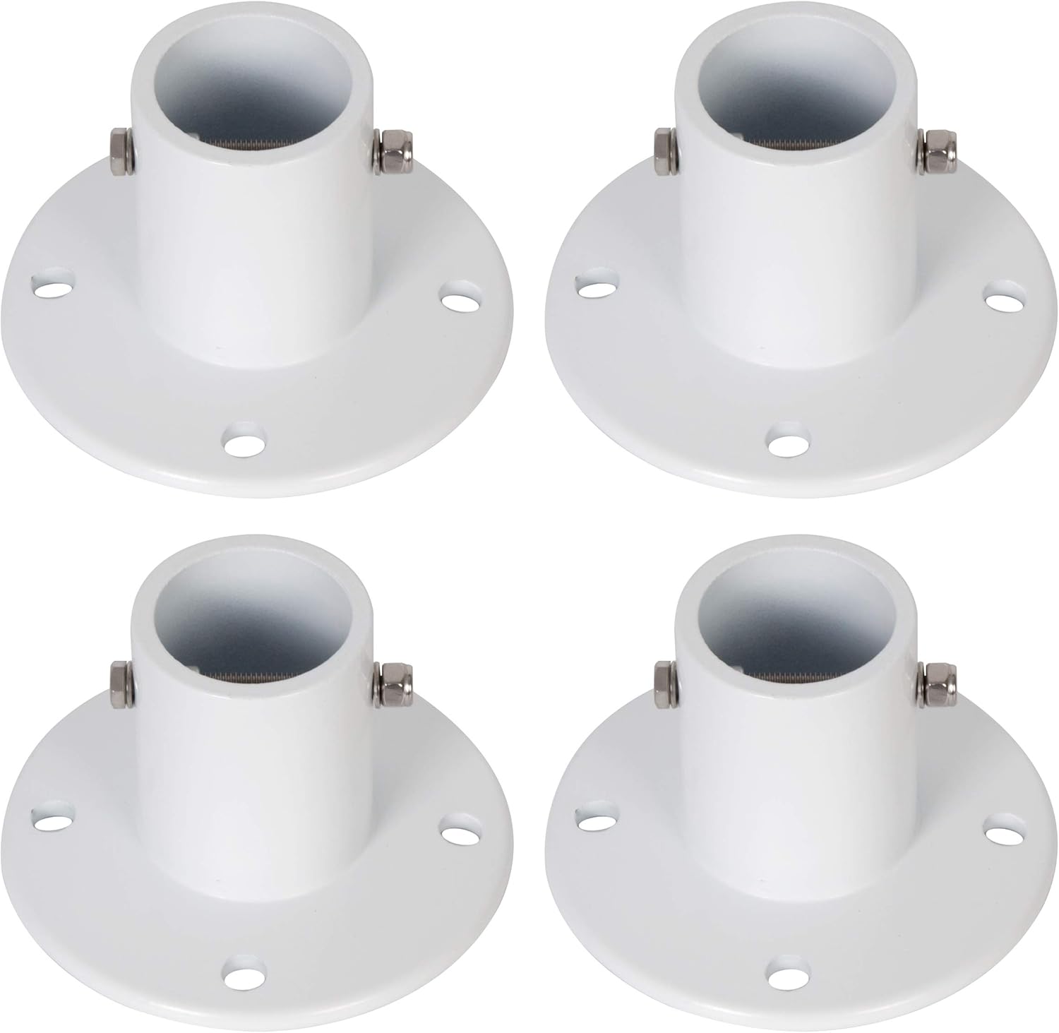 ECOTRIC Brida de anclaje de cubierta de repuesto de aluminio fundido sobre el suelo, escaleras y pasamanos para piscina, 1 78 pulgadas de diámetro