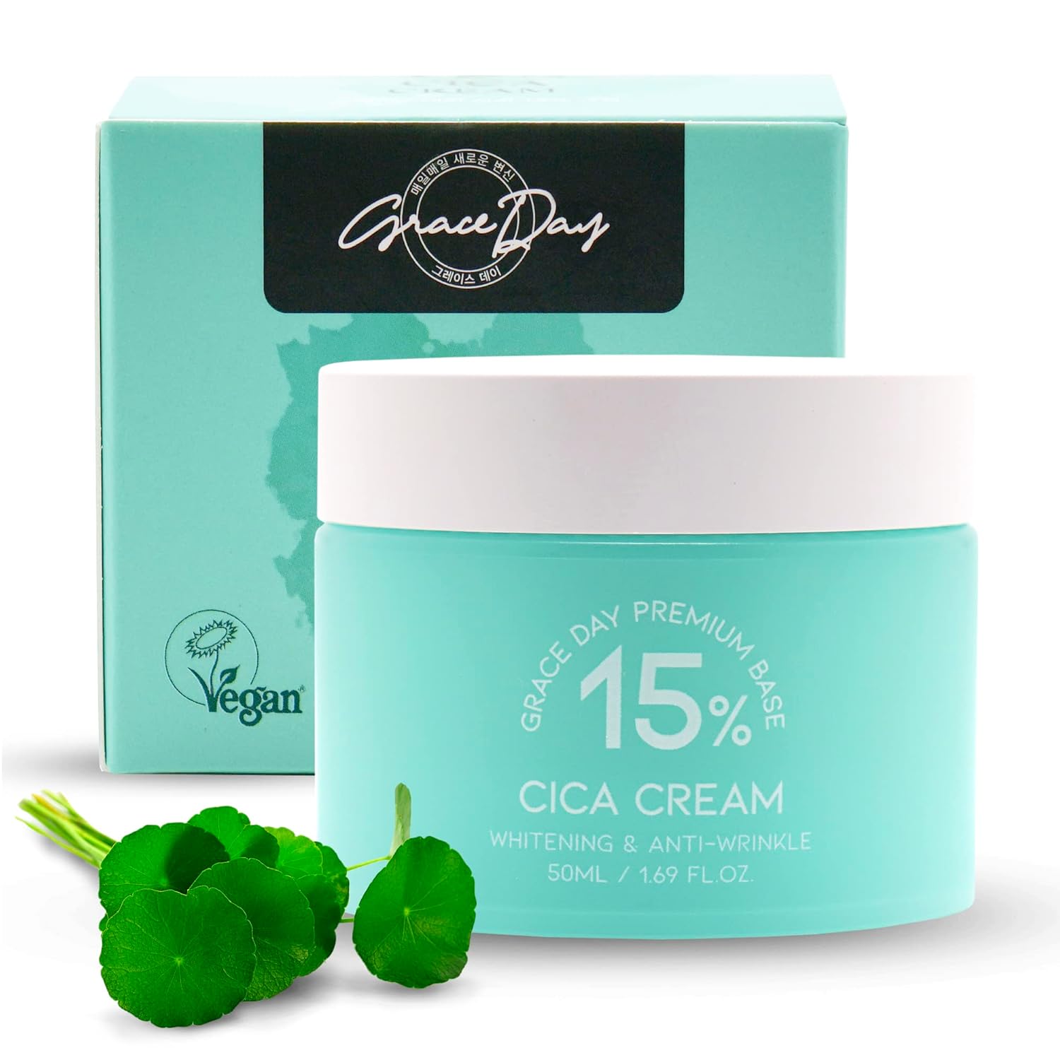 Cica (Centella Asiatica) Crema facial. Certificado 100% VEGANO. Crema de día y noche profundamente nutritiva e hidratante, contiene fuertes