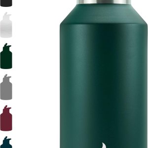 BJPKPK Botella de agua de medio galón aislada, apta para lavavajillas, botella de agua de 64 onzas con asa, a prueba de fugas, sin BPA, botella de BJPKPK Botella de agua de medio galón aislada, apta para lavavajillas, botella de agua de 64 onzas con asa, a prueba de fugas, sin BPA, botella de