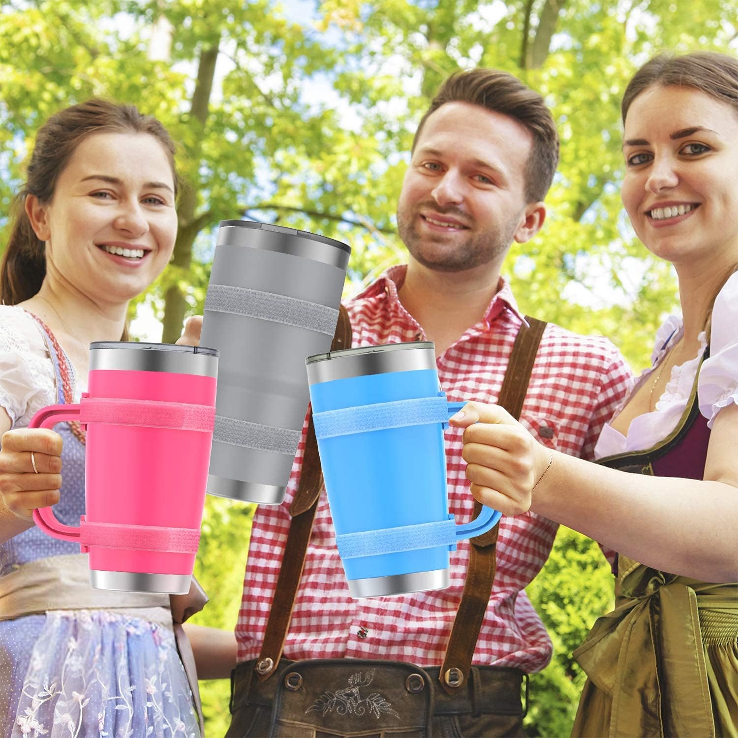 Mango de vaso ajustable para YETI de 20 onzas, 30 onzas, 40 onzas, 20 onzas a 44 onzas, RTIC, Ozark Trail, Simple Modern, SIC, SUNWILL, Tervis,