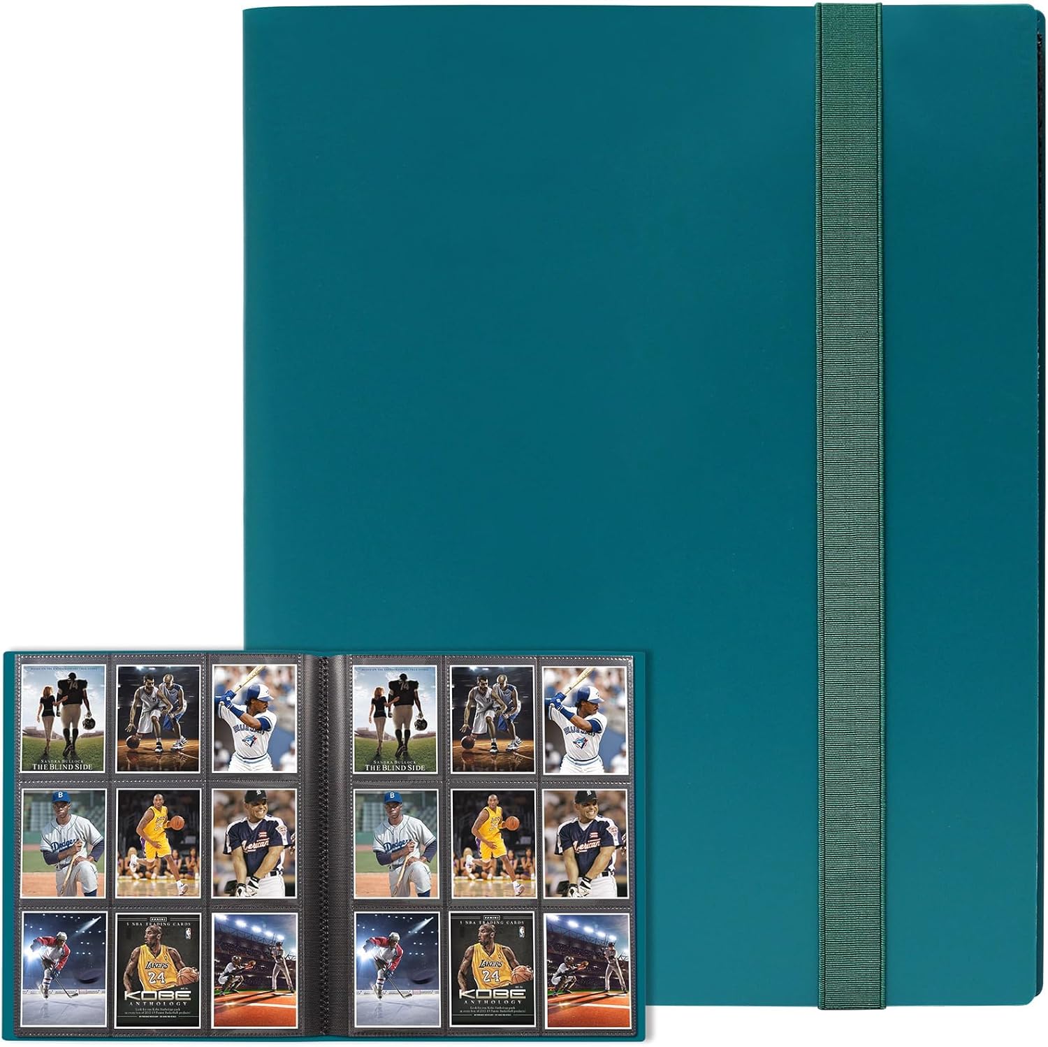 GEAoffice Carpeta de tarjetas, carpeta de álbum de tarjetas intercambiables de 9 bolsillos, carpeta de 360 bolsillos laterales para tarjetas TCG,