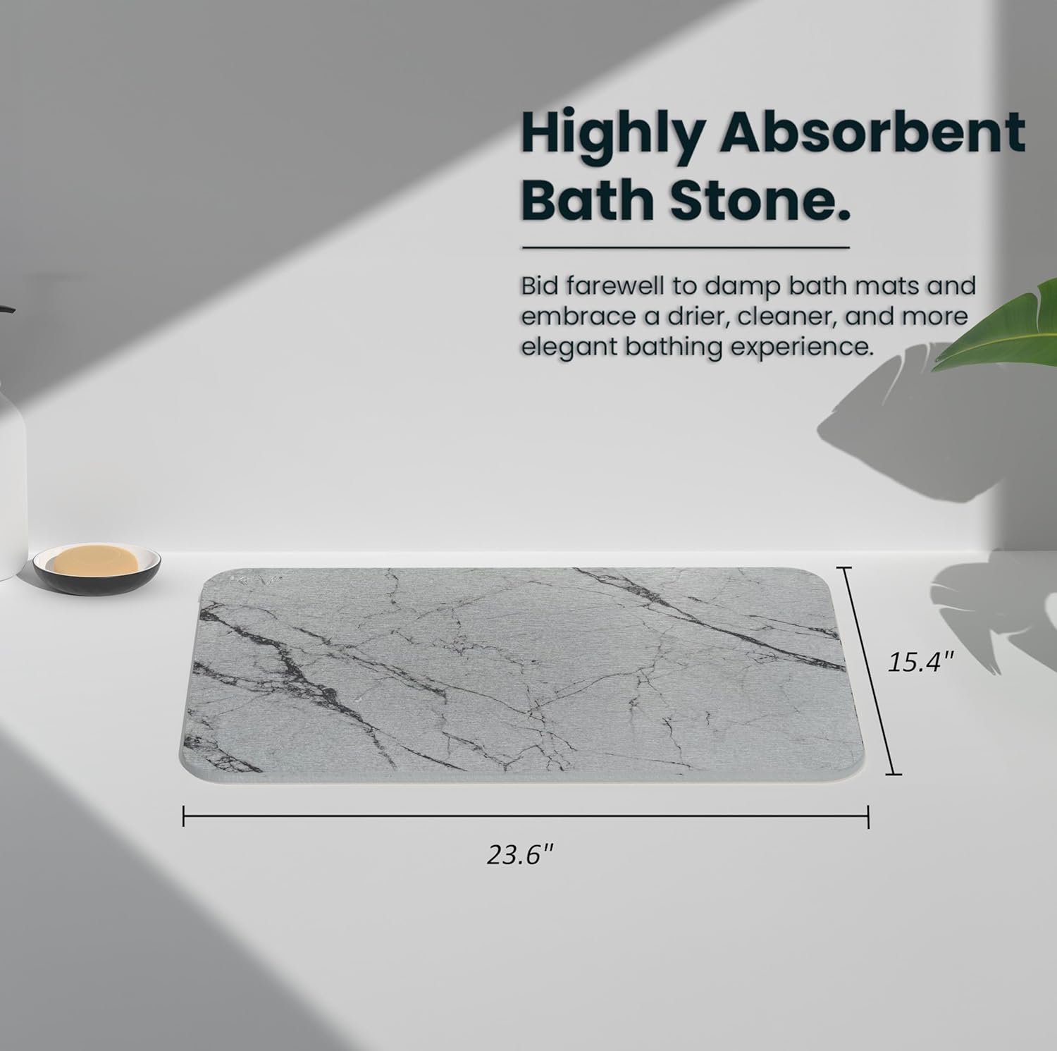 Tapetes de baño de piedra de diatomita para baño, tapete de baño de tierra de diatomeas, tapete de baño de secado rápido para bañera antideslizante,