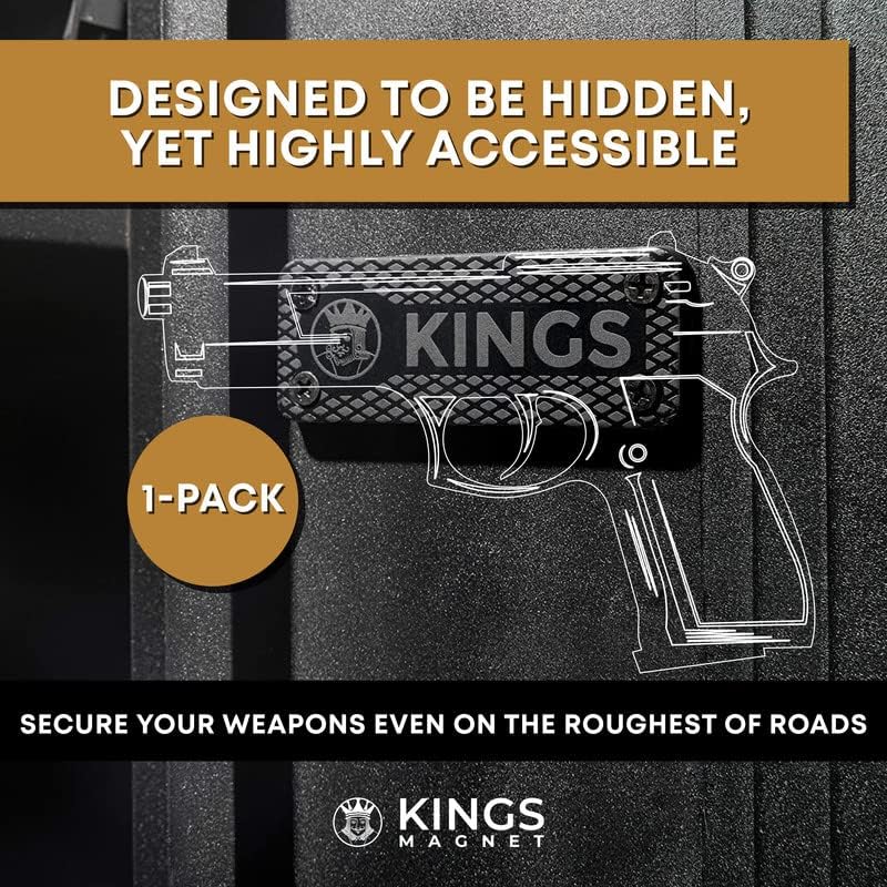 Soporte para pistola  Soporte de ocultación magnético con revestimiento de goma para pistolas, rifles y escopetas para hombres y mujeres