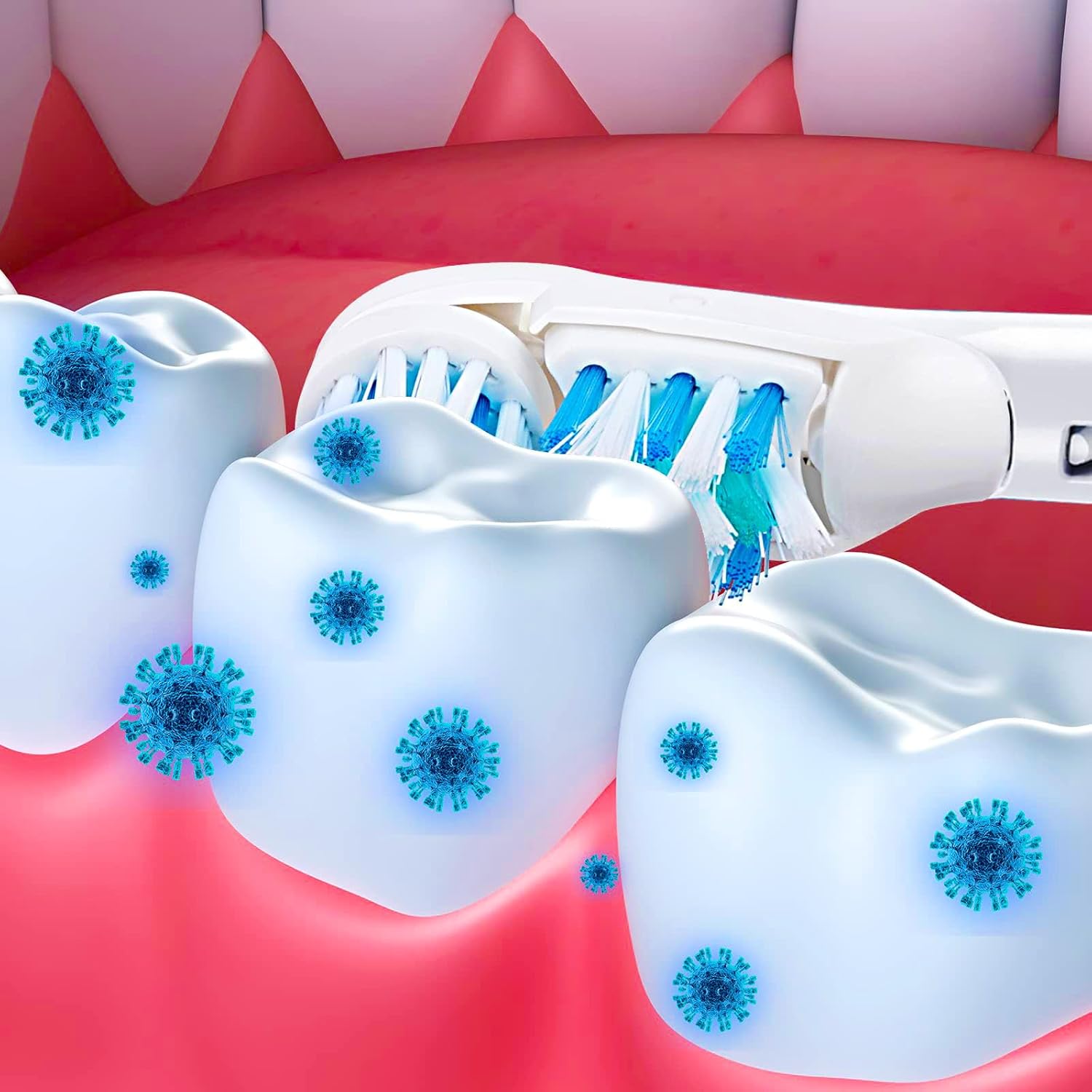 Cabezales de repuesto para cepillos de dientes eléctricos de repuesto sensibles (4 unidades), juegos giratorios de limpieza dual compatibles con