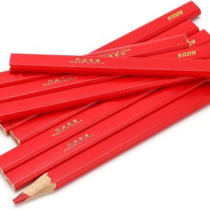 Lápices de color rojo, 10 lápices de carpintero, octogonal rojo duro, lápices de carpintero de construcción para carpintería y marcado de hormigón Lápices de color rojo, 10 lápices de carpintero, octogonal rojo duro, lápices de carpintero de construcción para carpintería y marcado de hormigón