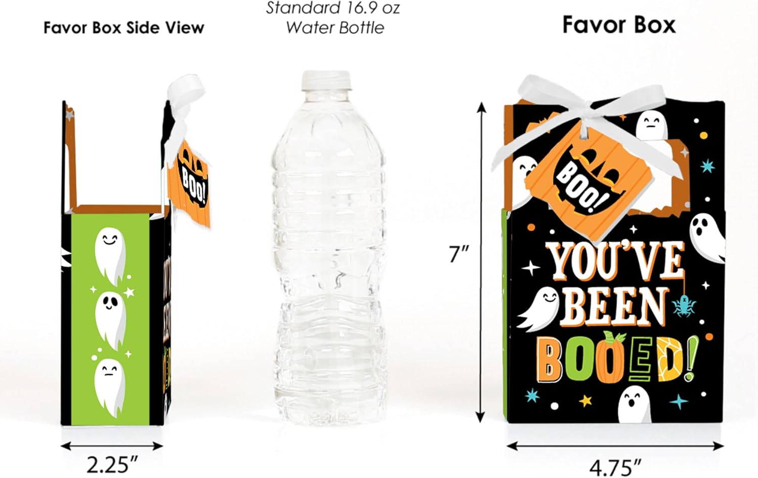 Big Dot of Happiness You’ve Been Booed – Cajas de recuerdo de fiesta de Halloween fantasma – Juego de 12