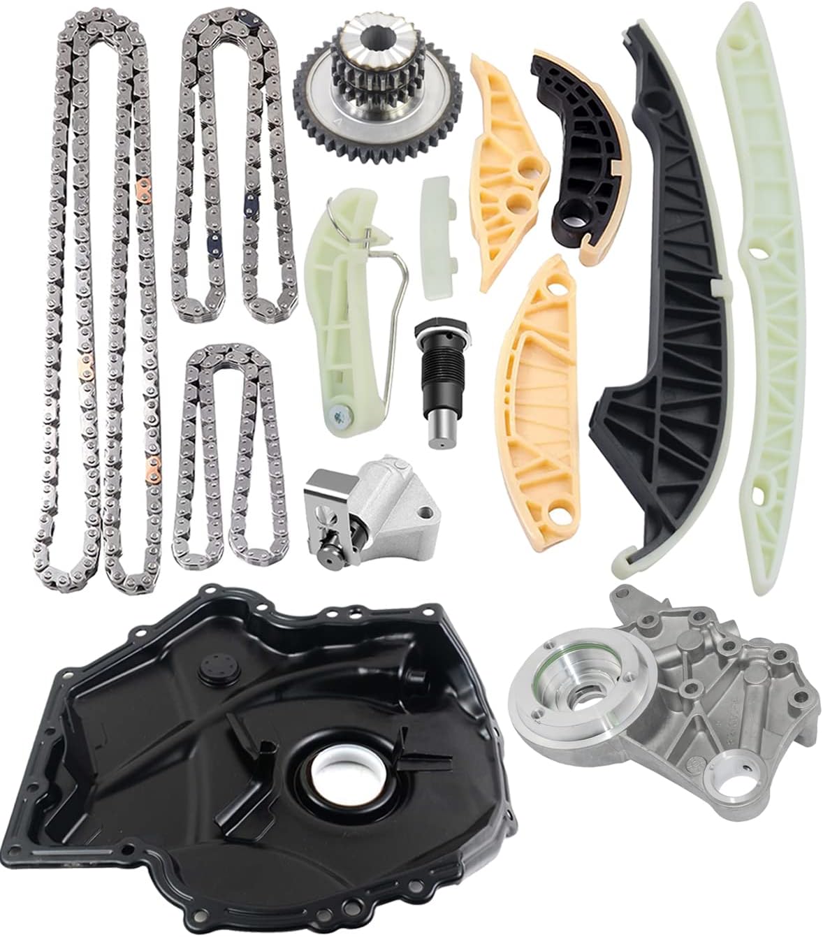 GELUOXI Kit de cadena de distribución 06H109469T 06H109469AD Cubierta de sincronización 06H109210AG Soporte de puente de leva 06H103144J Reemplazo