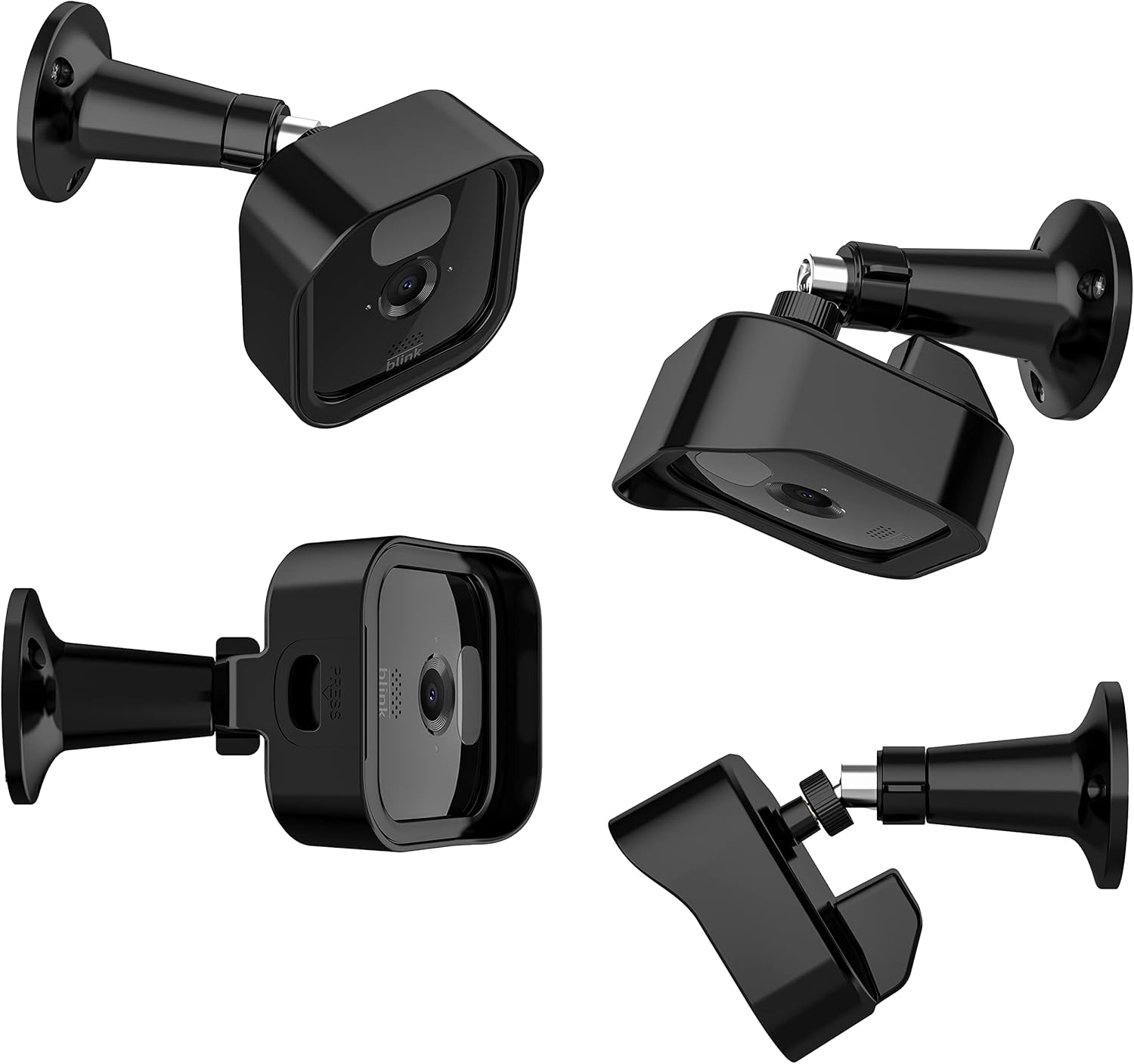 Paquete de 2 soportes de pared Blink para cámara Blink para exteriores e interiores, montaje ajustable de 360 y carcasa protectora a prueba de clima