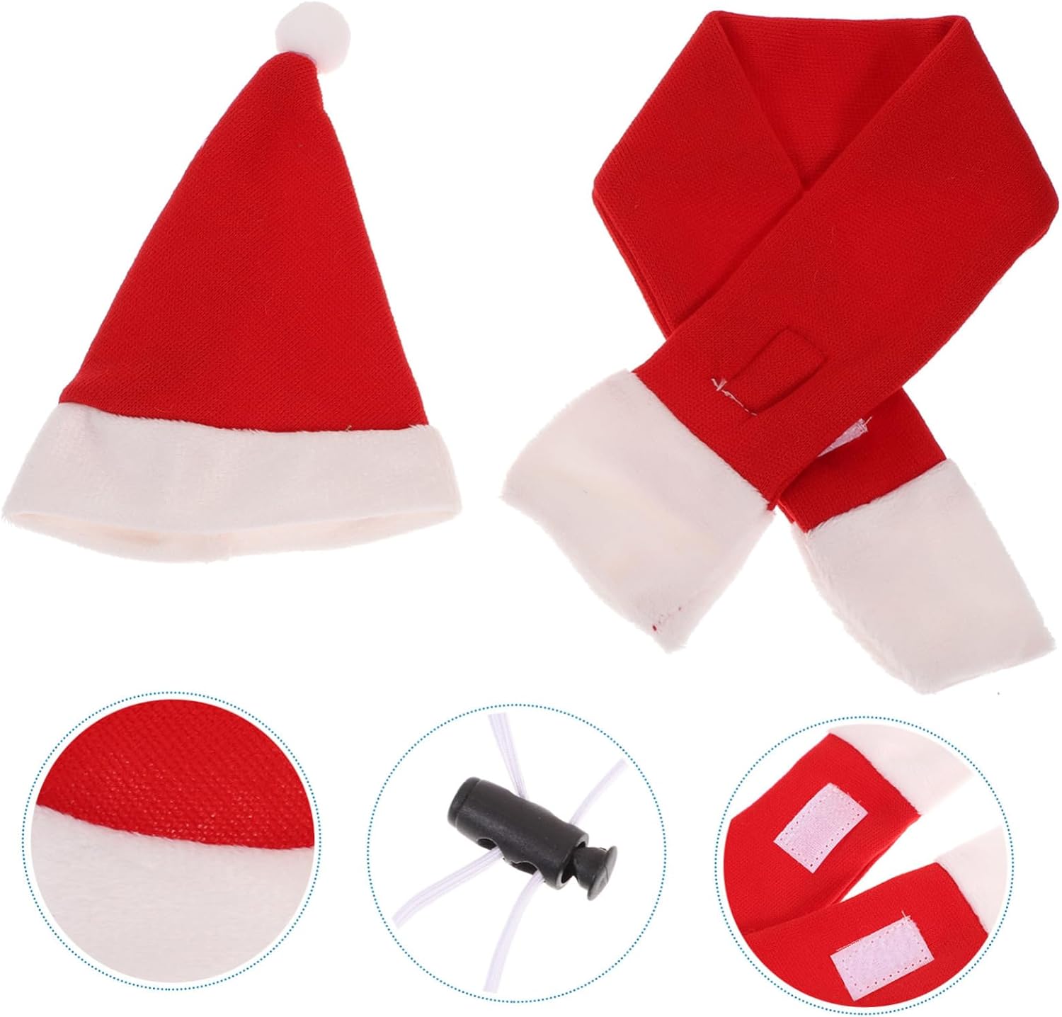 POPETPOP Bufanda de lagarto de dragón barbudo para disfraz de Navidad, correa de reptil para leopardo, Gecko, mascota, Papá Noel, gorra de dragón