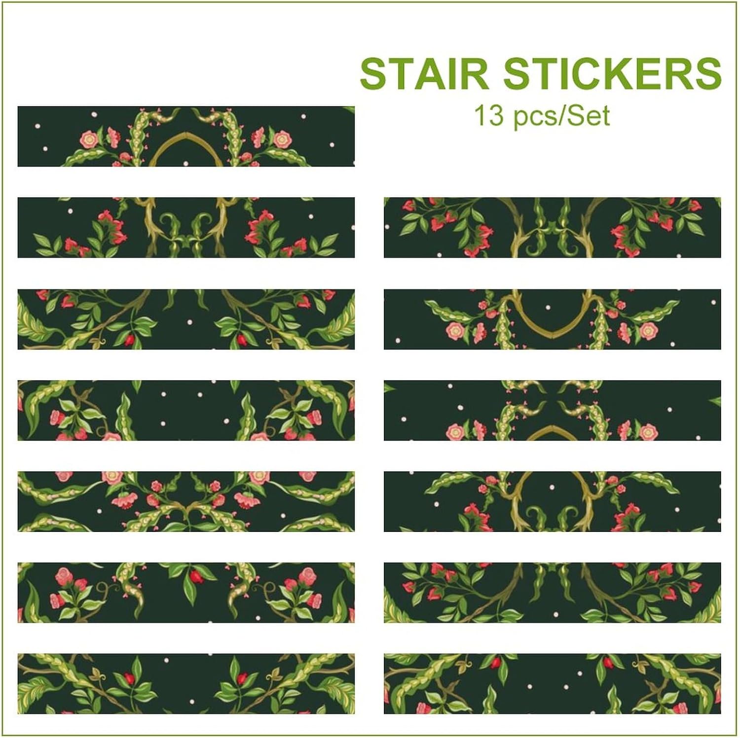 Brebasf – Calcomanías decorativas modernas de William Morris, diseño de galaxia de fantasía, diseño floral, girasol, 7.1 pulgadas de ancho x 39.4