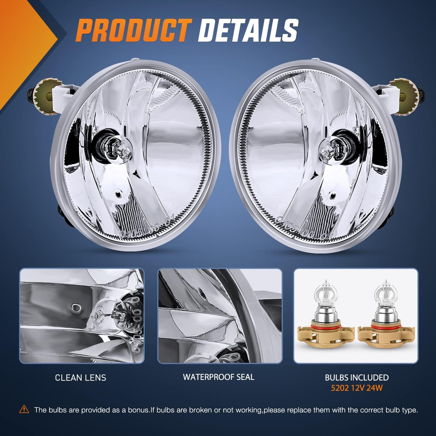 Nilight Conjunto de luz antiniebla compatible con Chevy Avalanche Suburban Tahoe Camaro Colorado Silverado 2007-2016 GMC 2007-2014 Ford 2008 2009