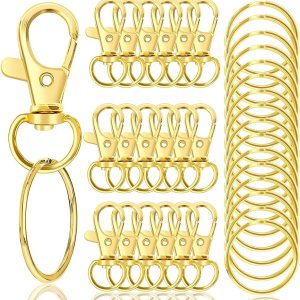 100 ganchos giratorios de alta calidad con llaveros, ganchos de metal para llavero, cierres de langosta para llaves, joyas, manualidades, color 100 ganchos giratorios de alta calidad con llaveros, ganchos de metal para llavero, cierres de langosta para llaves, joyas, manualidades, color