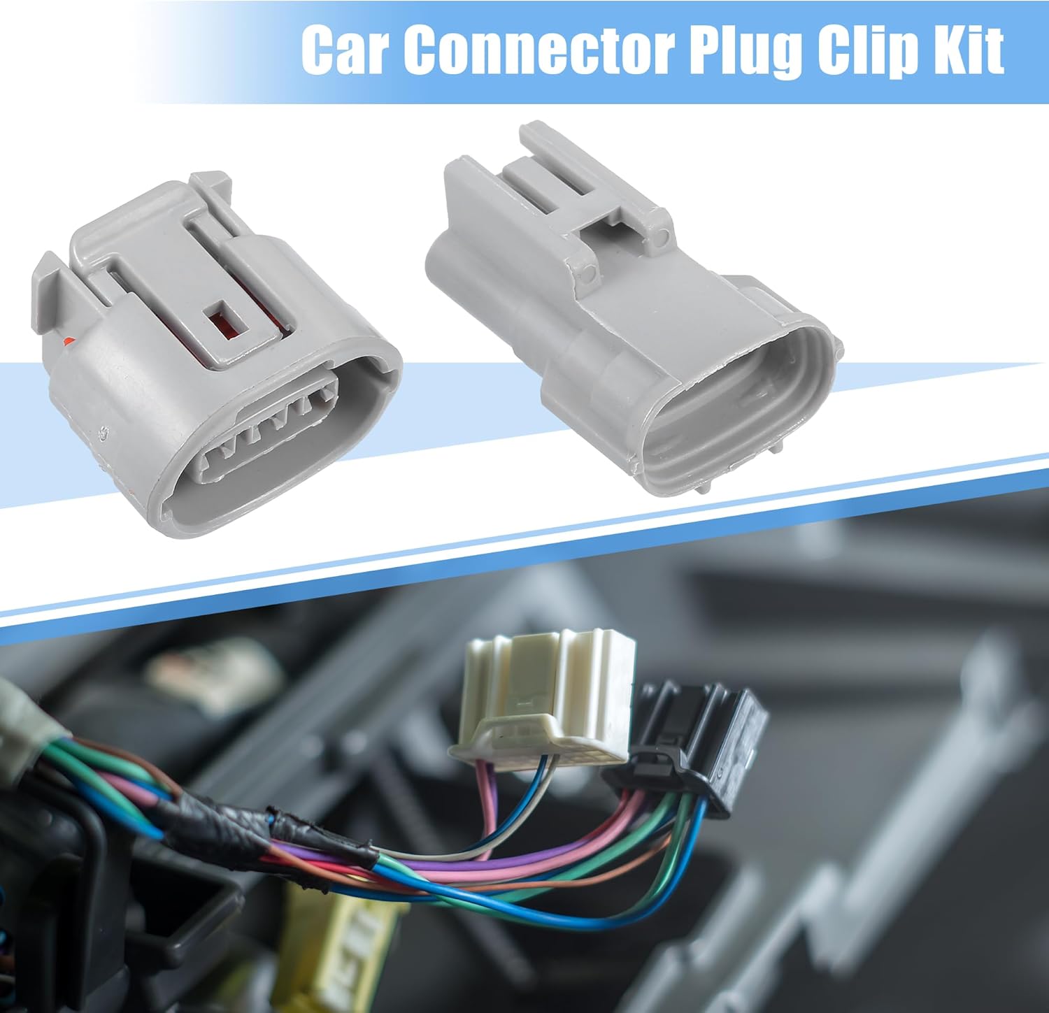 X AUTOHAUX 1 Unidades 3 Pin TS Alternador Conector Adaptador Macho y Hembra Plug Clip Kit Reemplazo Para Toyota
