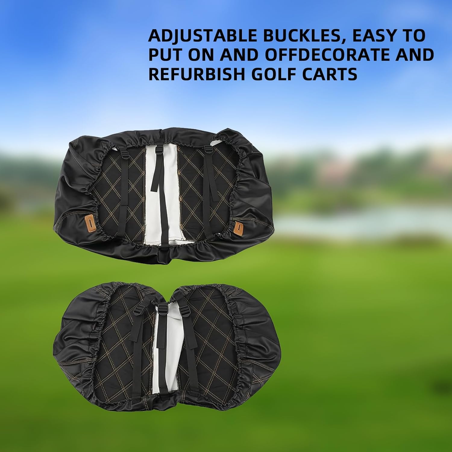 Scott Edward Accesorios para carrito de golf, fundas de asiento de carrito de golf para Club Car PrecedentDSEZGO TXTRXV, Universal Reemplazar los