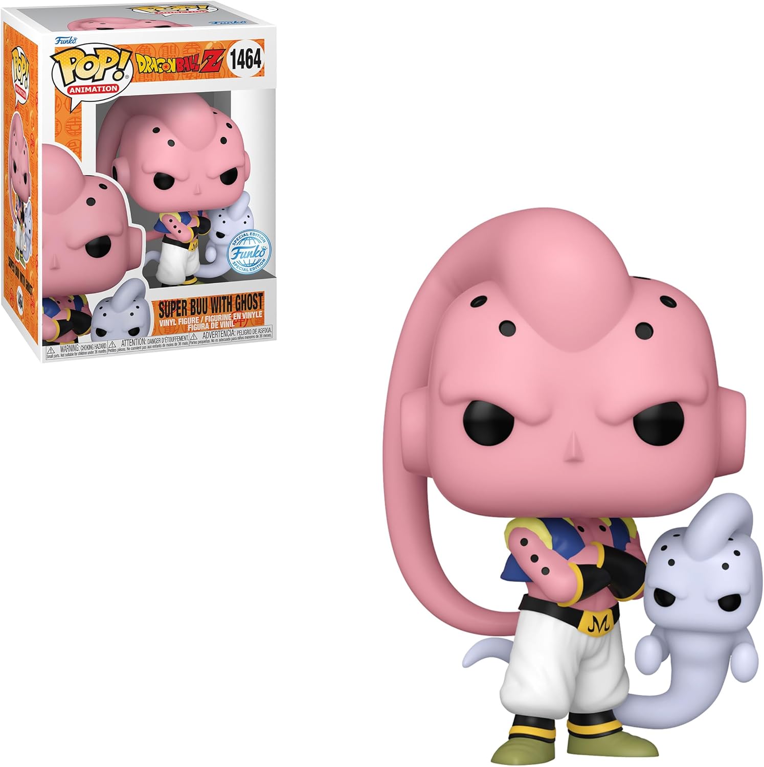 Funko Animación Dragon Ball Z – Majin Buu (Super Buu Form) Ghost Attack – Edición especial Multicolor Exclusivo #1464 (Edición especial) – Solo común