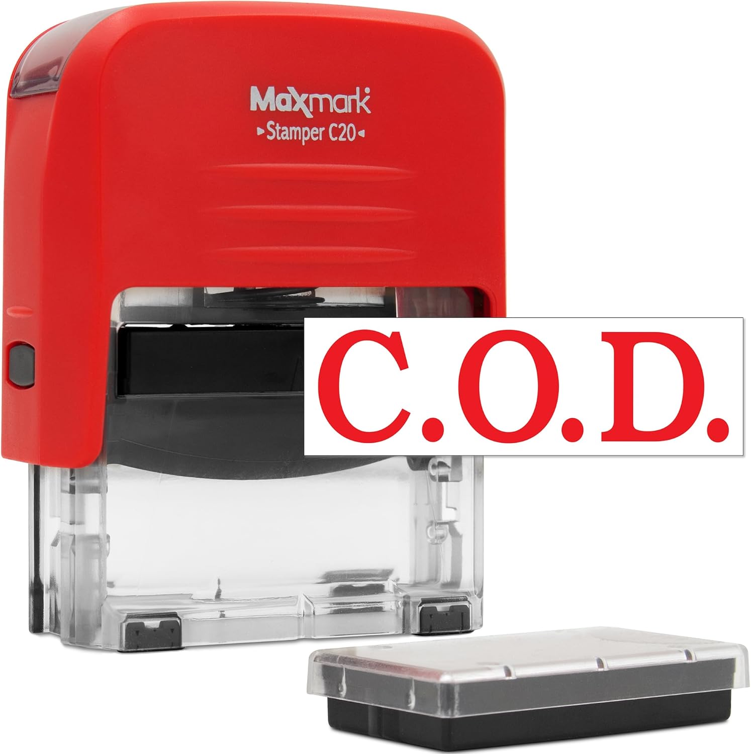 C.O.D. Sello autoentintado, impresora 20 con 2 almohadillas – Tinta roja