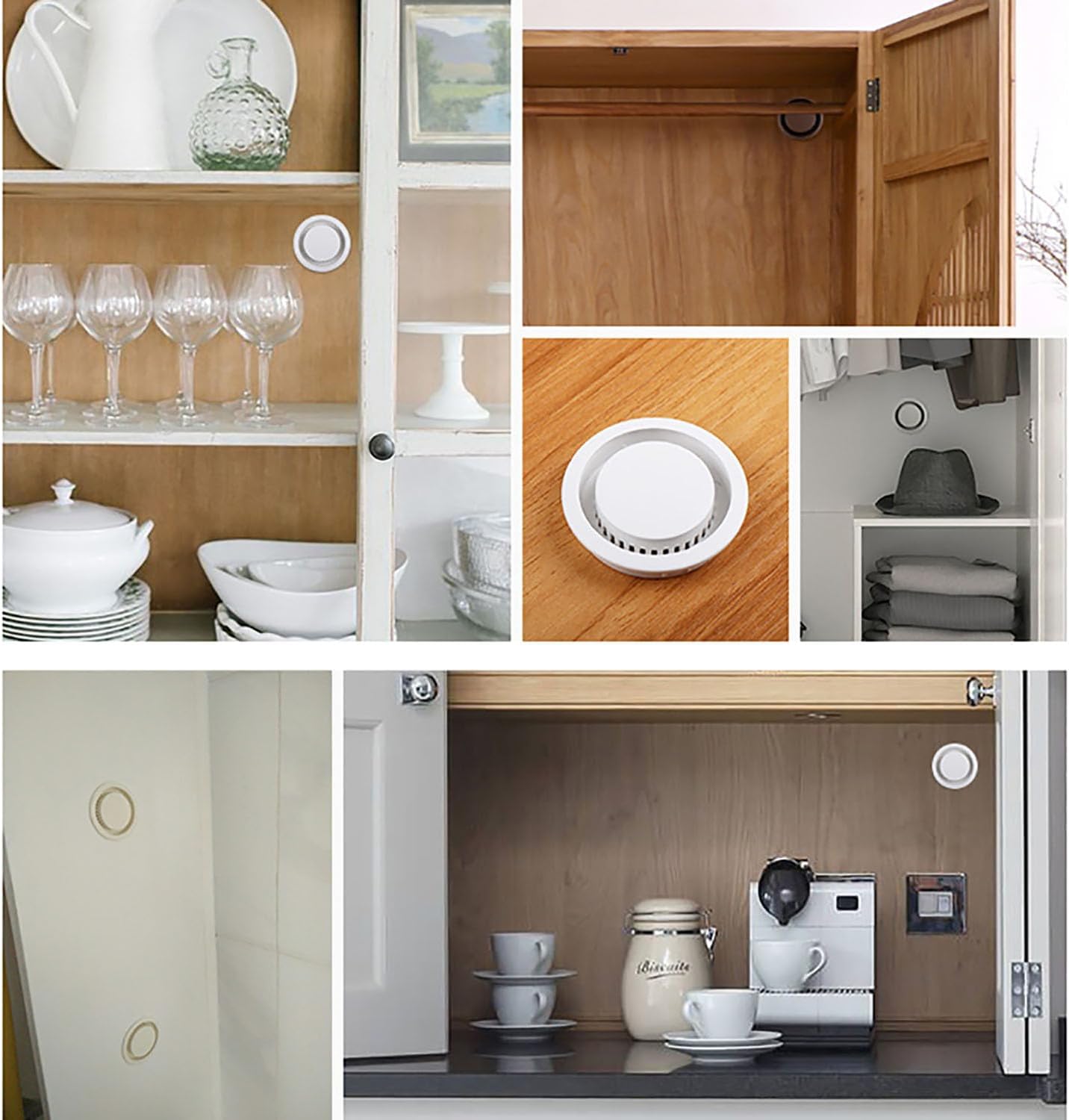 6 rejillas de ventilación redondas de plástico ABS de 1.969 in ajustables para extractor, ventilador con conductos, baño, cocina, garaje (blanco)