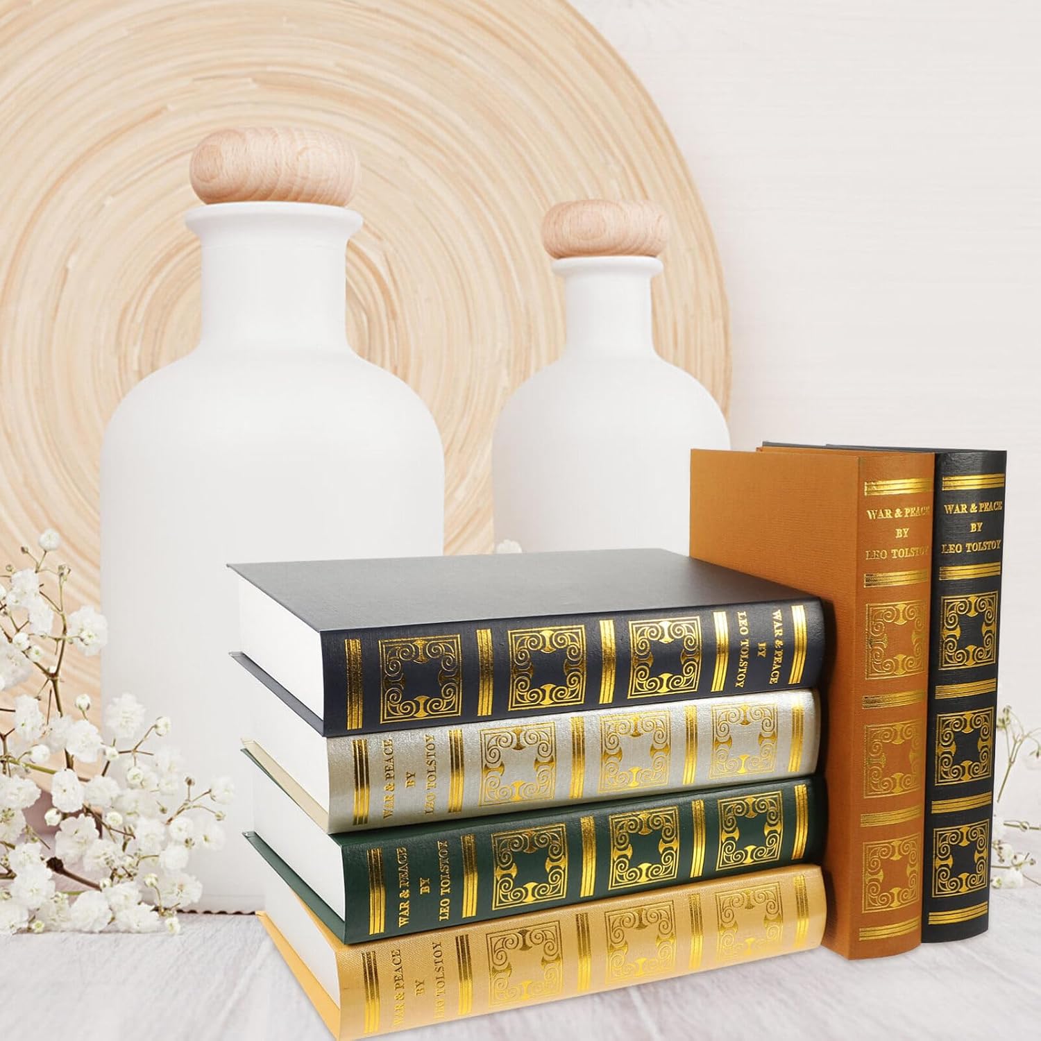 SUPVOX Prop – Mesa de centro de almacenamiento de libros, decoración retro, figuras de libro de libros de imitación para estantería, mesa de café,