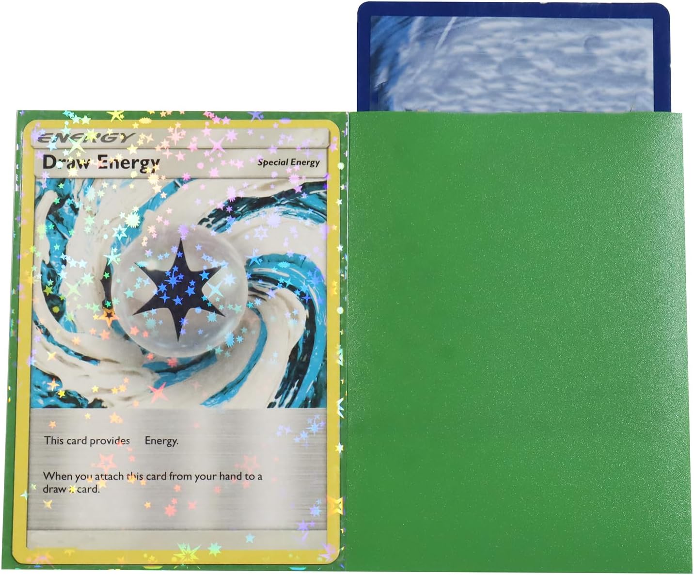 100 fundas holográficas para tarjetas coleccionables MTG Sports Foil Card Protective Sleeve 2.5 x 3.5 pulgadas (verde)
