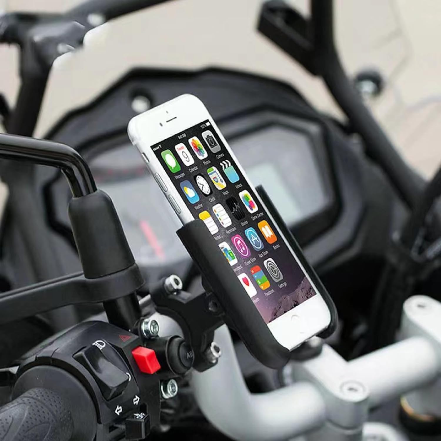para Y-amaha FZ25 FZ-25 FZ 25 accesorios para todo el año, manillar de motocicleta, soporte de teléfono celular, soporte GPS, manillar plateado