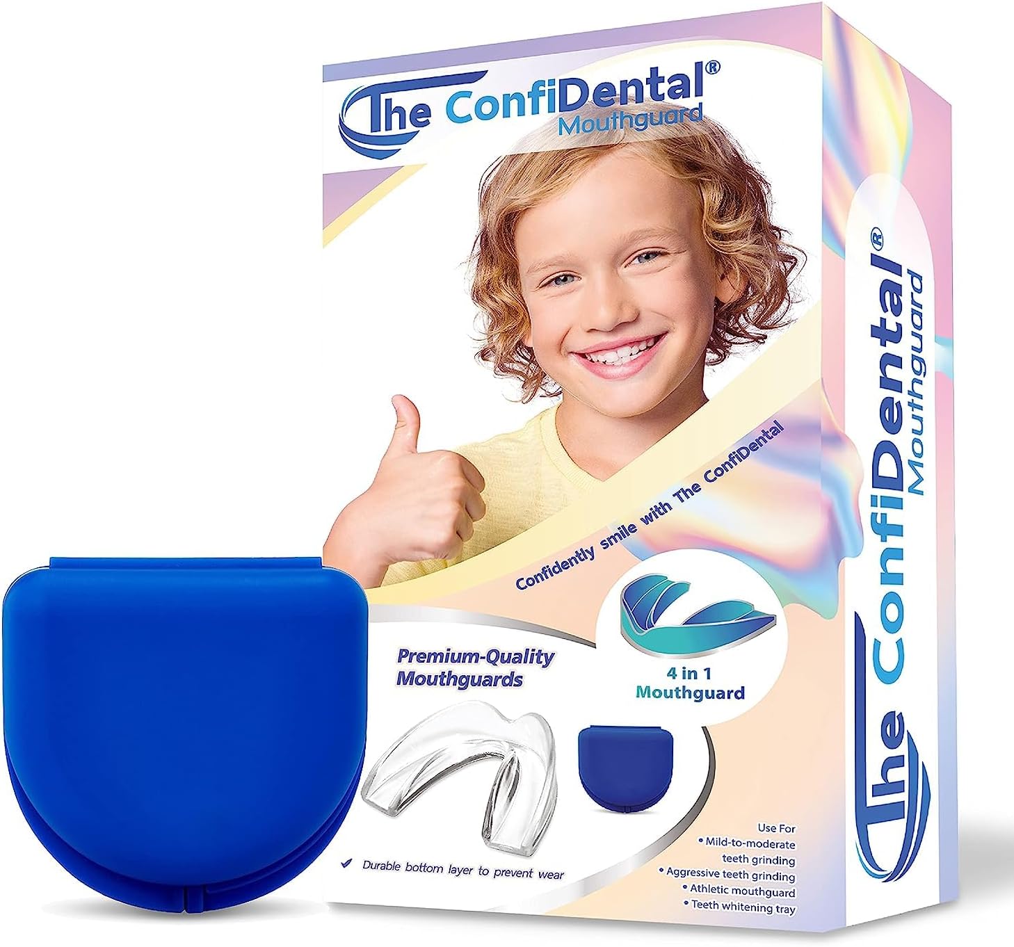 Protector bucal para rechinar los dientes por la noche, 2 modelos para niños o pequeñas, paquete de 6 protectores nocturnos dentales moldeables para