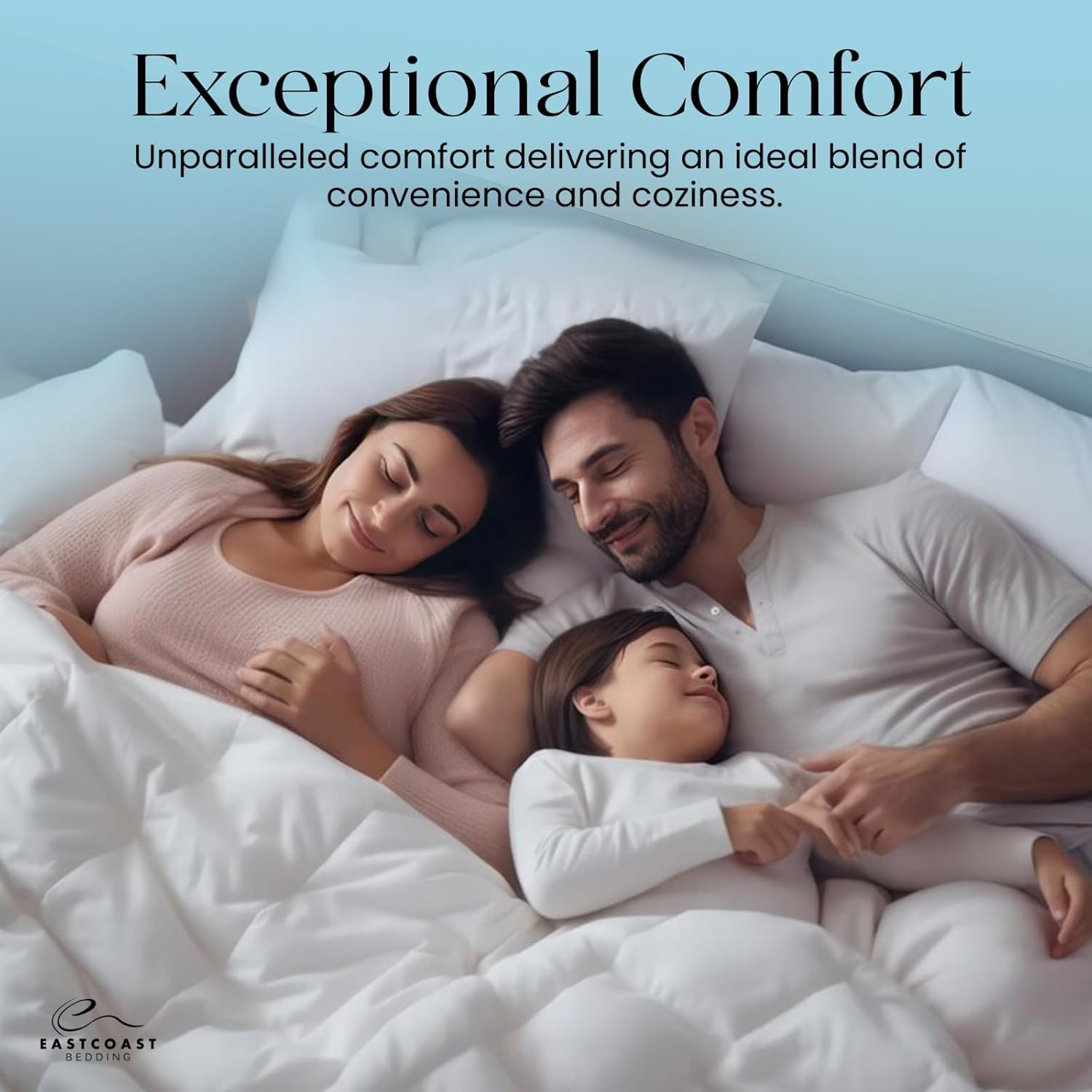 East Coast Bedding Cozy Dream – Edredón de plumón de ganso y plumas, tamaño Queen de 86 x 86 pulgadas, edredón de plumas refrescantes para todas las