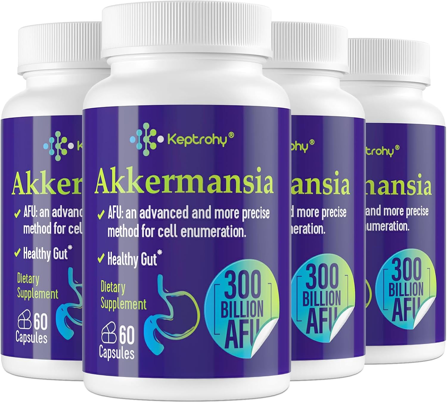 300 mil millones de AFU Akkermansia Muciniphila – Probióticos vivos para mujeres y hombres, para GLP-1, probióticos para digestivo, intestino,
