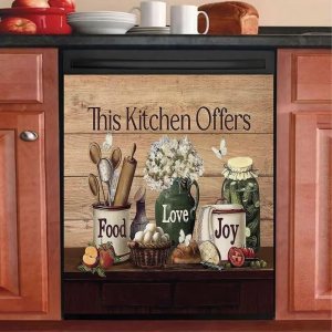 Cubierta magnética para lavavajillas, jarrón con diseño de flores y mariposas, para refrigerador, calcomanía decorativa para frasco de alimentos y Cubierta magnética para lavavajillas, jarrón con diseño de flores y mariposas, para refrigerador, calcomanía decorativa para frasco de alimentos y