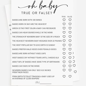 All Ewired Up 50 trivia de baby shower verdadero o falso (50 tarjetas) divertido juego de baby shower, género neutro niño o niña, minimalista All Ewired Up 50 trivia de baby shower verdadero o falso (50 tarjetas) divertido juego de baby shower, género neutro niño o niña, minimalista