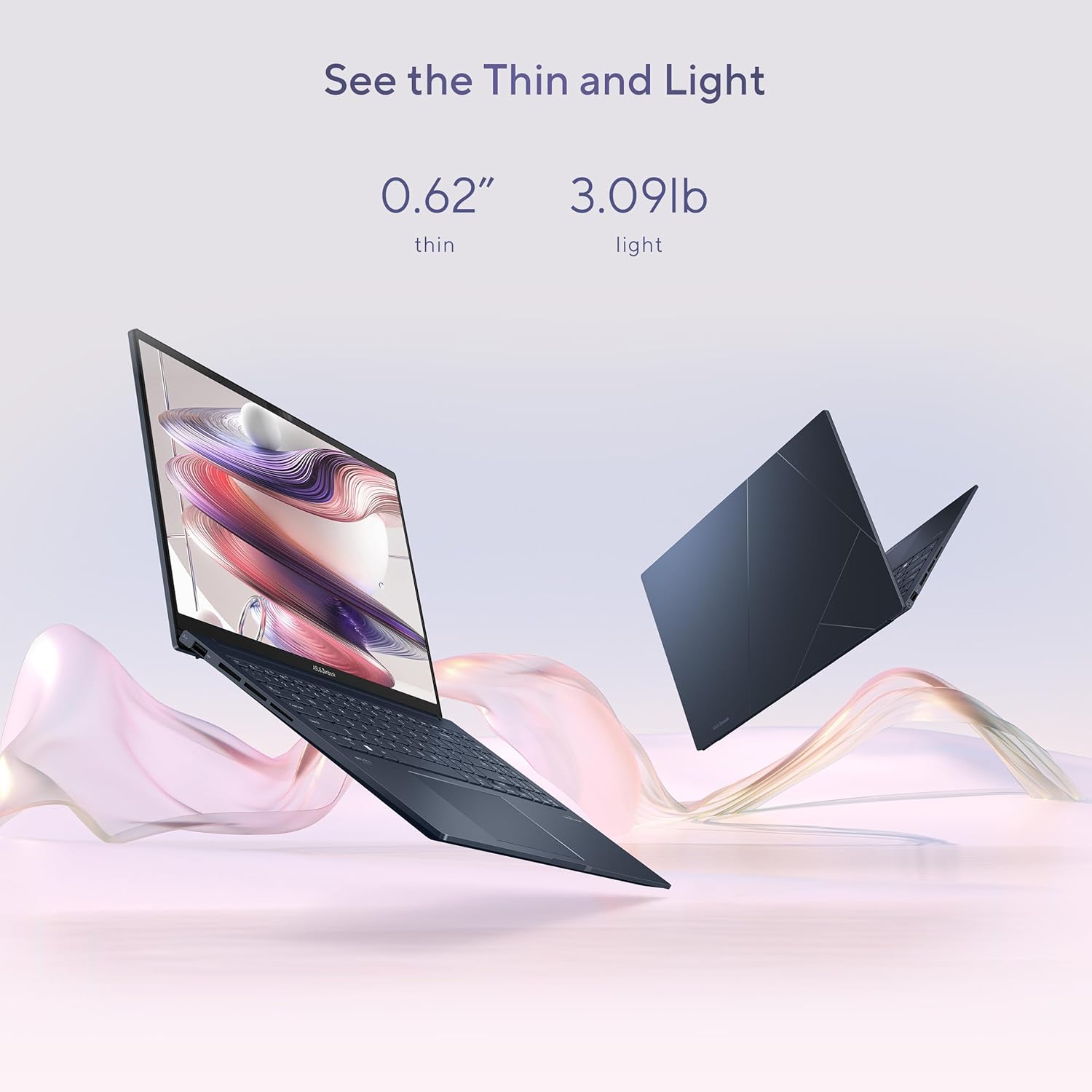 ASUS Portátil Zenbook 15, pantalla FHD de 15.6 pulgadas, CPU AMD Ryzen 7 7735U, gráficos AMD Radeon, 16 GB de RAM, SSD de 512 GB, Windows 11 Home,