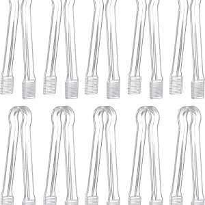 10 pinzas de plástico para servir, pinzas de plástico transparente de 6.3 pulgadas para aperitivos, servir alimentos, cubitos de hielo, té, 10 pinzas de plástico para servir, pinzas de plástico transparente de 6.3 pulgadas para aperitivos, servir alimentos, cubitos de hielo, té,