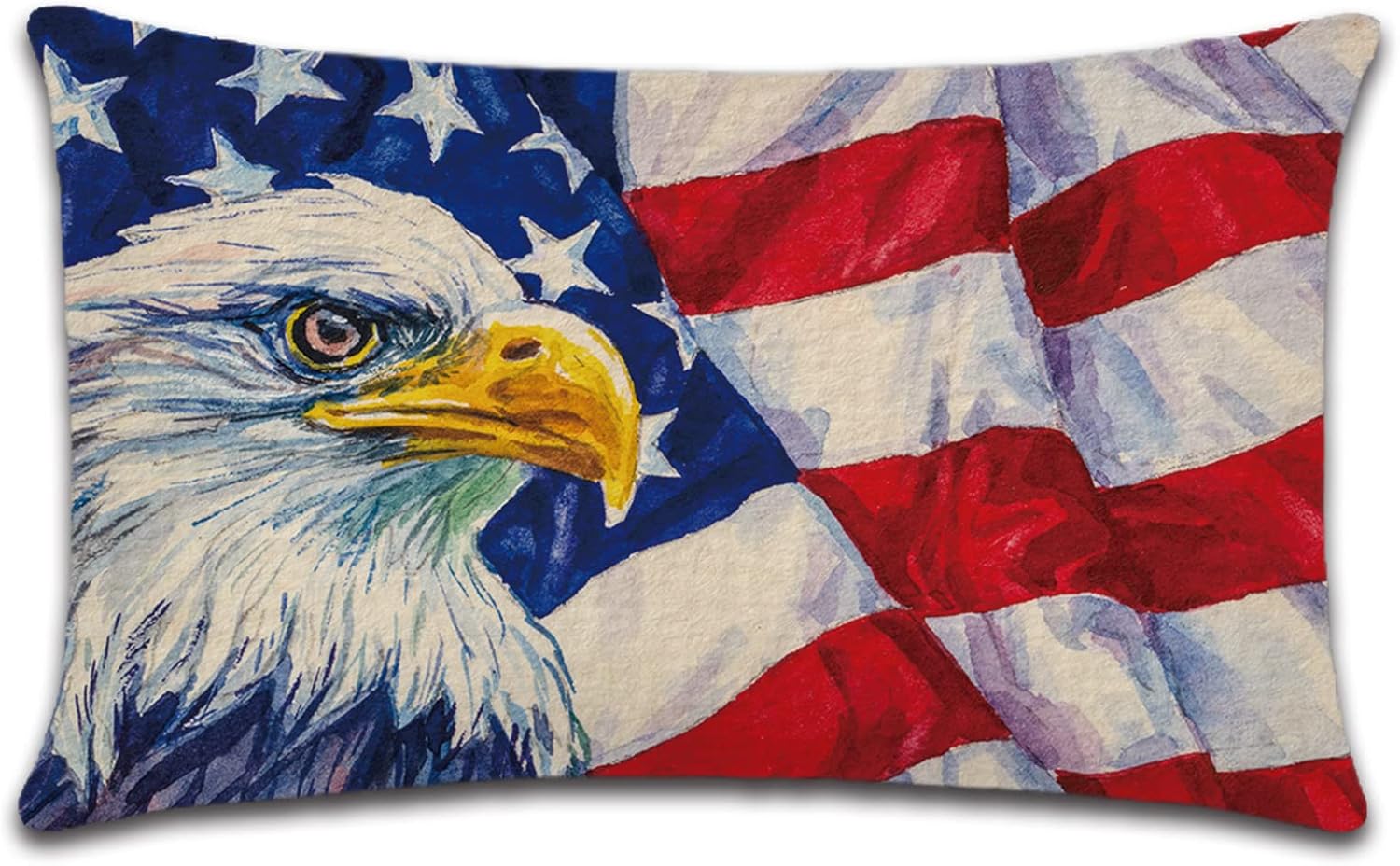 Fundas de almohada decorativas para el 4 de julio, 12 x 20 pulgadas, Día de la Independencia, para decoración del hogar, sala de estar, dormitorio,