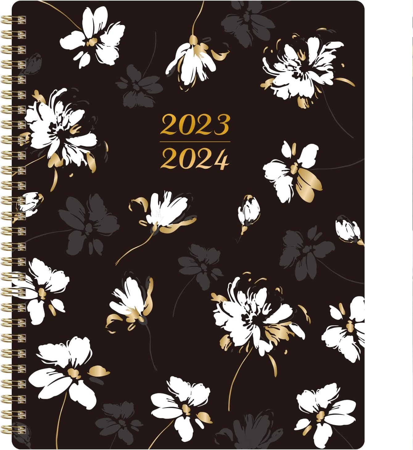 Agenda 2023-2024  Agenda semanal y mensual de julio de 2023 a junio de 2024, agenda de 8 x 10 pulgadas con lista de tareas, cubierta floral con