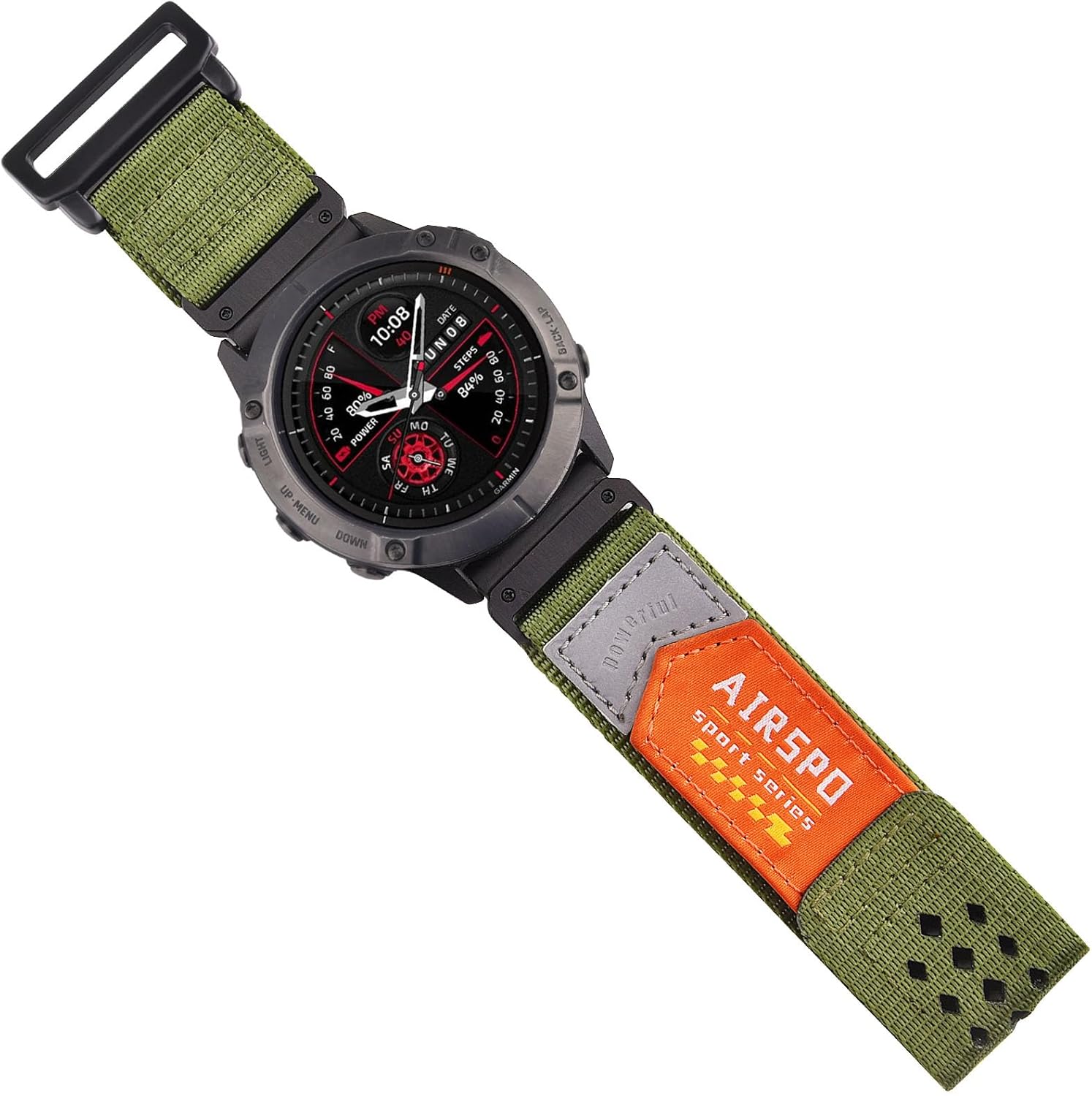 AIRSPO Correa de reloj Garmin Fenix 5X, 1.024 in Garmin Watch Band Nylon para Fenix 6X6X ProFenix 7XFenix 5X PlusFenix 3Tactix Delta Charlie, Garmin