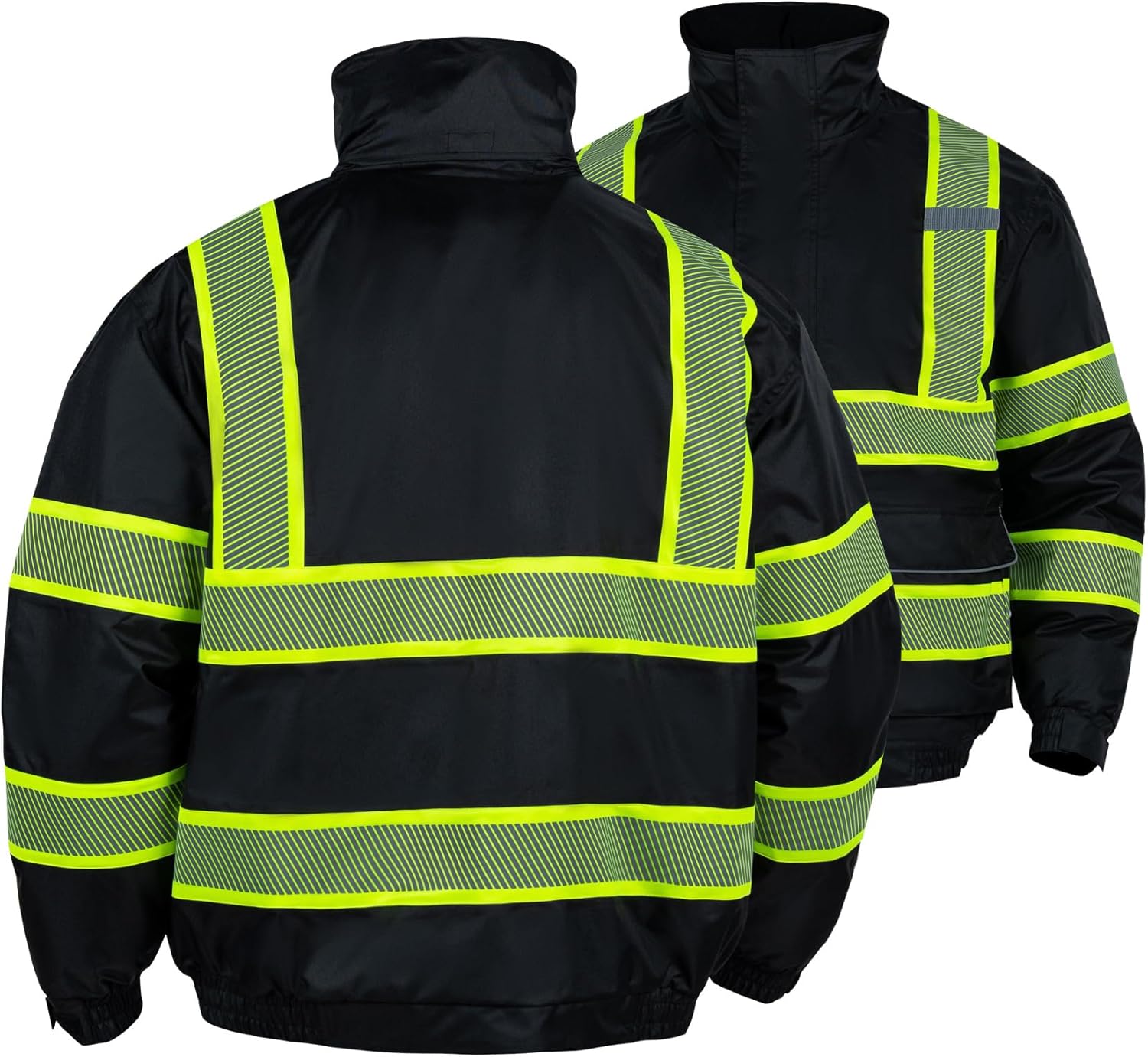 FONIRRA High Visibility Reflective Jackets for Men, Hi Vis Waterproof Class 3 Safety Jackets, Work Construction Bomber Coats