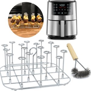 Accesorios para freidora de aire compatible con Ninja, Power XL, Gourmia, Gowise, Chefman, instantáneo, tostadoras, accesorio de acero inoxidable Accesorios para freidora de aire compatible con Ninja, Power XL, Gourmia, Gowise, Chefman, instantáneo, tostadoras, accesorio de acero inoxidable